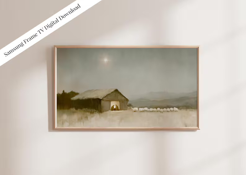 Holy Night Nativity, Frame TV Digital Download, Frame TV, Christmas - Etsy | Etsy (US)