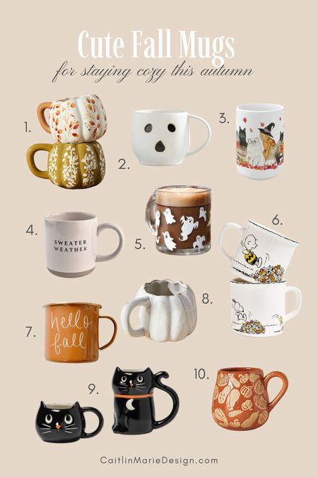 Cute fall mug, cute halloween mug, ghost mug, glass mug, sweater weather mug, anthropologie pumpkin mug, harvest mug, black cat mug, target Halloween mugs

#LTKSeasonal #LTKU #LTKhome