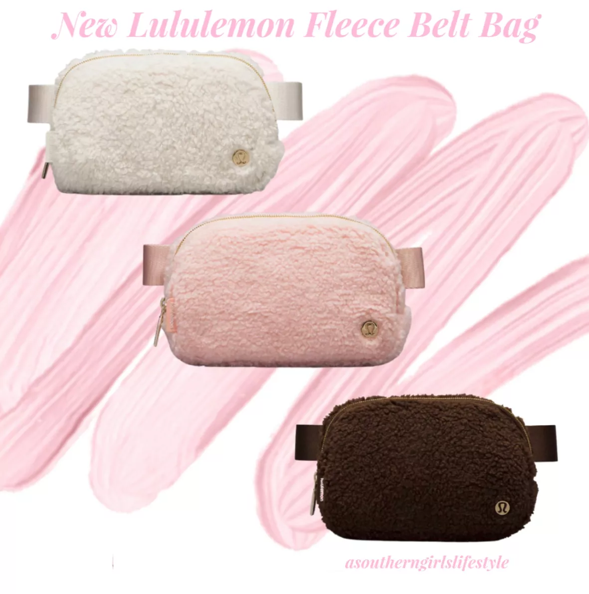 Lululemon Everywhere Belt Bag White Opal with Printed Logo in