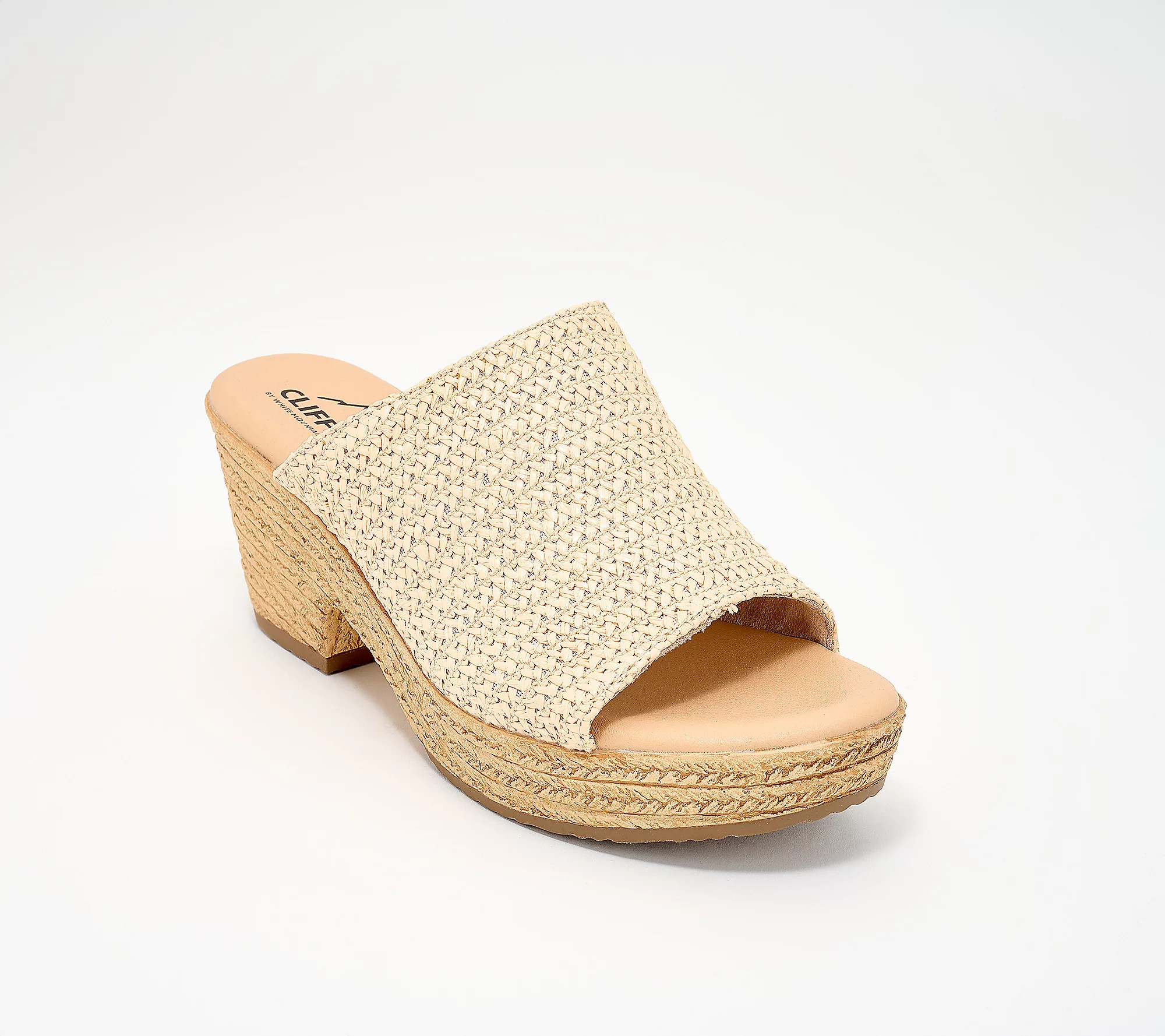 Cliffs by White Mountain Raffia Wedges - Biando | QVC