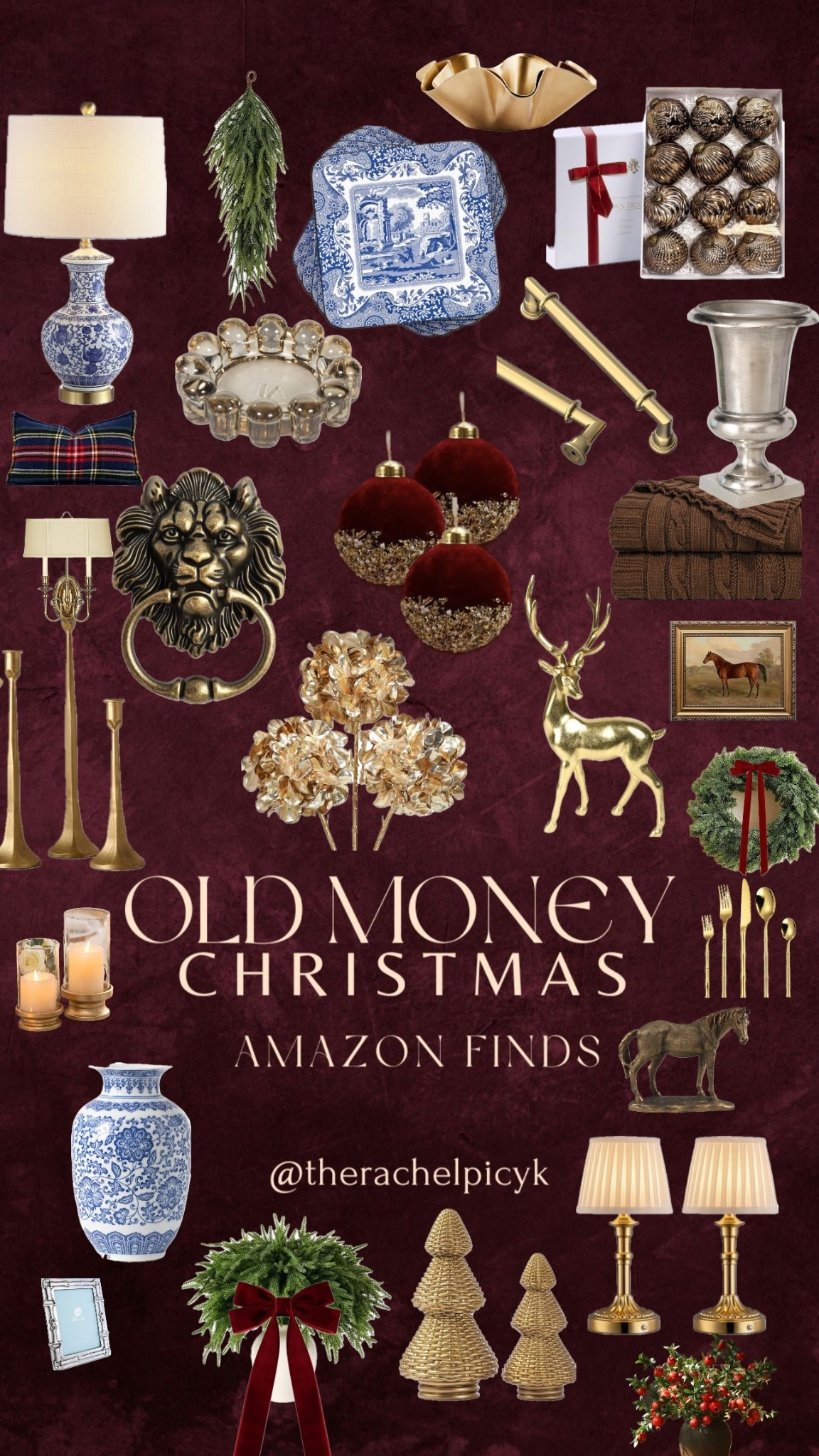 Shop my personally curated “OLD MONEY” Christmas finds from Amazon! Super sales for Black Friday + Cyber Monday/week! ⚜️♥️

Ornaments / mantel decor / living room decor / wreaths / candle display / lamps / brass handles + flatware / blue toile vases, coasters, plates / velvet bows / throw blanket / vintage picture frames 

#LTKGiftGuide #LTKHoliday #LTKCyberWeek