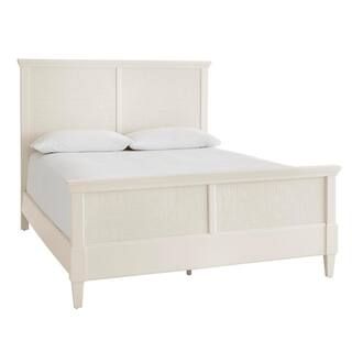 Marsden Ivory Wooden Cane Queen Bed (65 in. W x 54 in. H) | The Home Depot