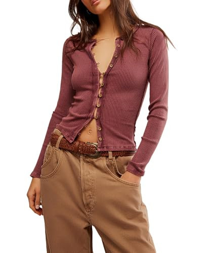 Free People Womens Its On Cardi Wild Ginger X-Large | Amazon (US)