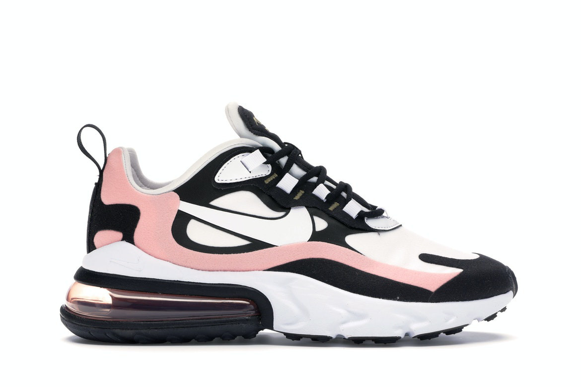Nike Air Max 270 React Black White Bleached Coral (Women's) | StockX