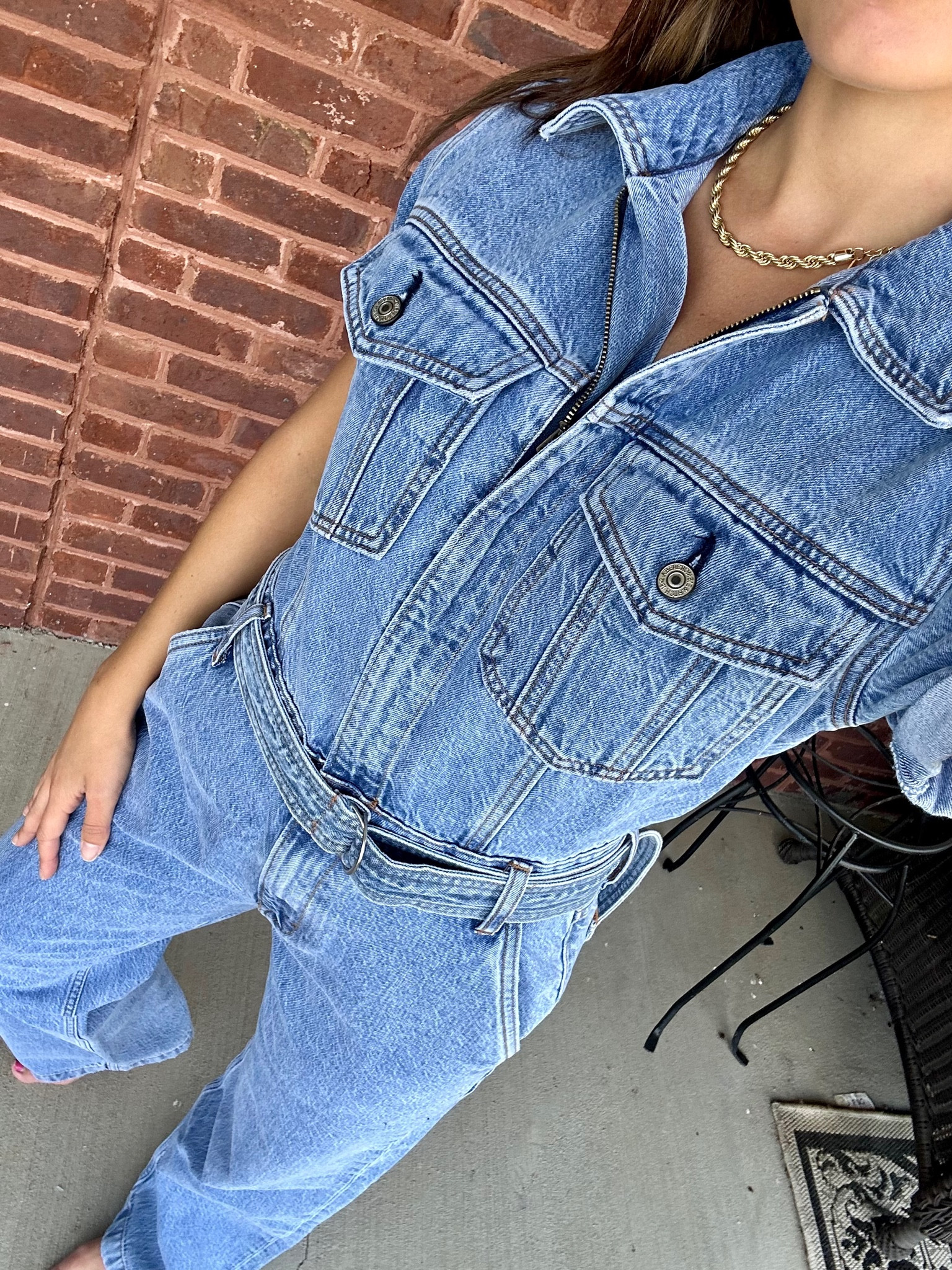 My denim jumpsuit on SALE!! This is such a classy, timeless piece. + perfect for fall! 💙🍂

#LTKSeasonal #LTKSale #LTKstyletip