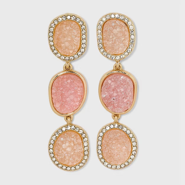 SUGARFIX by BaubleBar Stacked Druzy Drop Earrings | Target