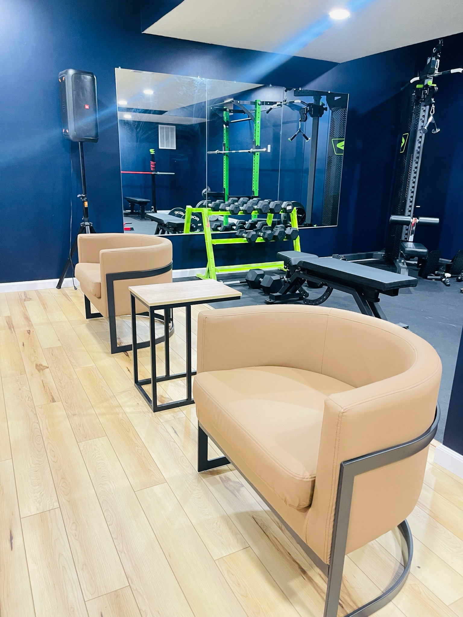 Loving these chairs for the lounge in our gym! Super easy to wipe and clean! 


#ltkfitness #homegym #gymdecor #homegymdecor #athomegym #gym #treadmill #fitness 

#LTKfitness #LTKActive #LTKhome