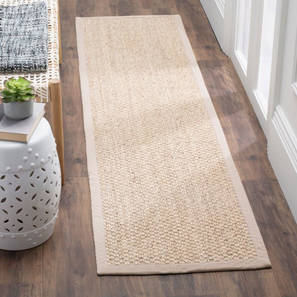 SAFAVIEH Natural Fiber Charlene Braided Jute Runner Rug, Marble, 2'6" x 10' - Walmart.com | Walmart (US)