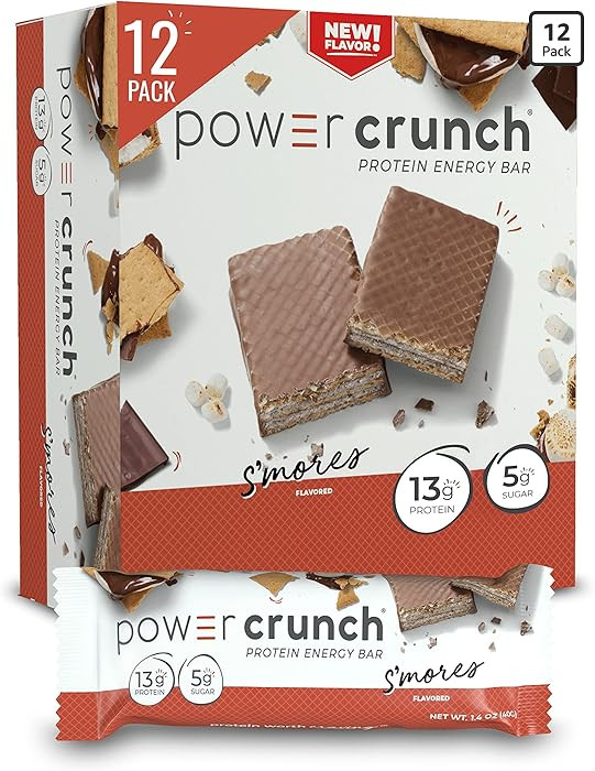 Power Crunch Protein Wafer Bars, High Protein Snacks with Delicious Taste, S'Mores, 1.4 Ounce (12... | Amazon (US)