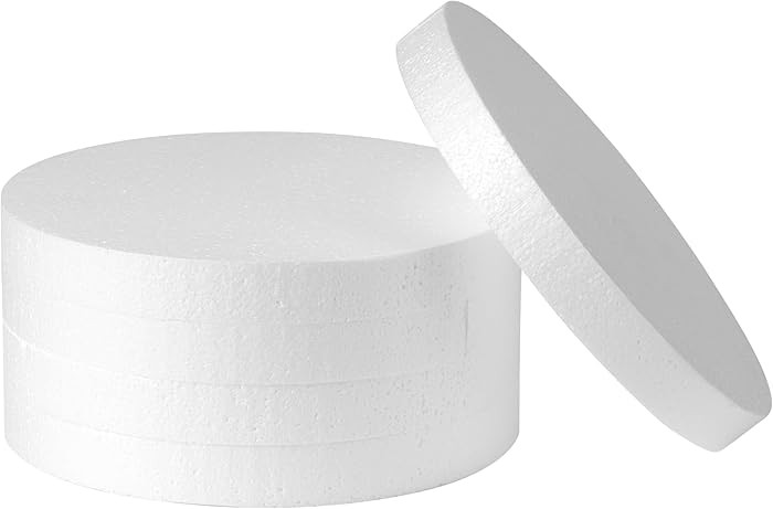 8 Inch Foam Circles for 5-Pack 1 Inch Thick, Crafts, Polystyrene Circles for DIY Crafts School Su... | Amazon (US)