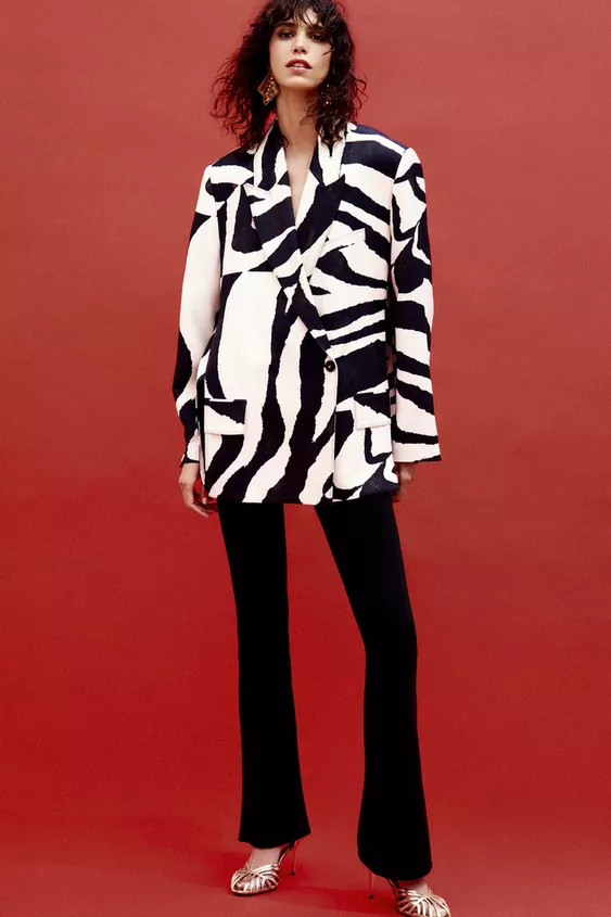 ZW COLLECTION ANIMAL PRINT BLAZER | Zara US