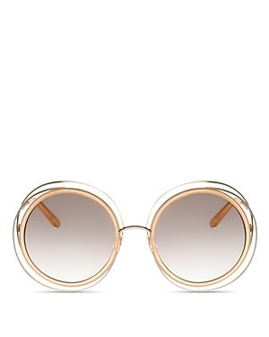 Chloe Carlina Oversized Round Sunglasses, 58mm | Bloomingdale's (US)