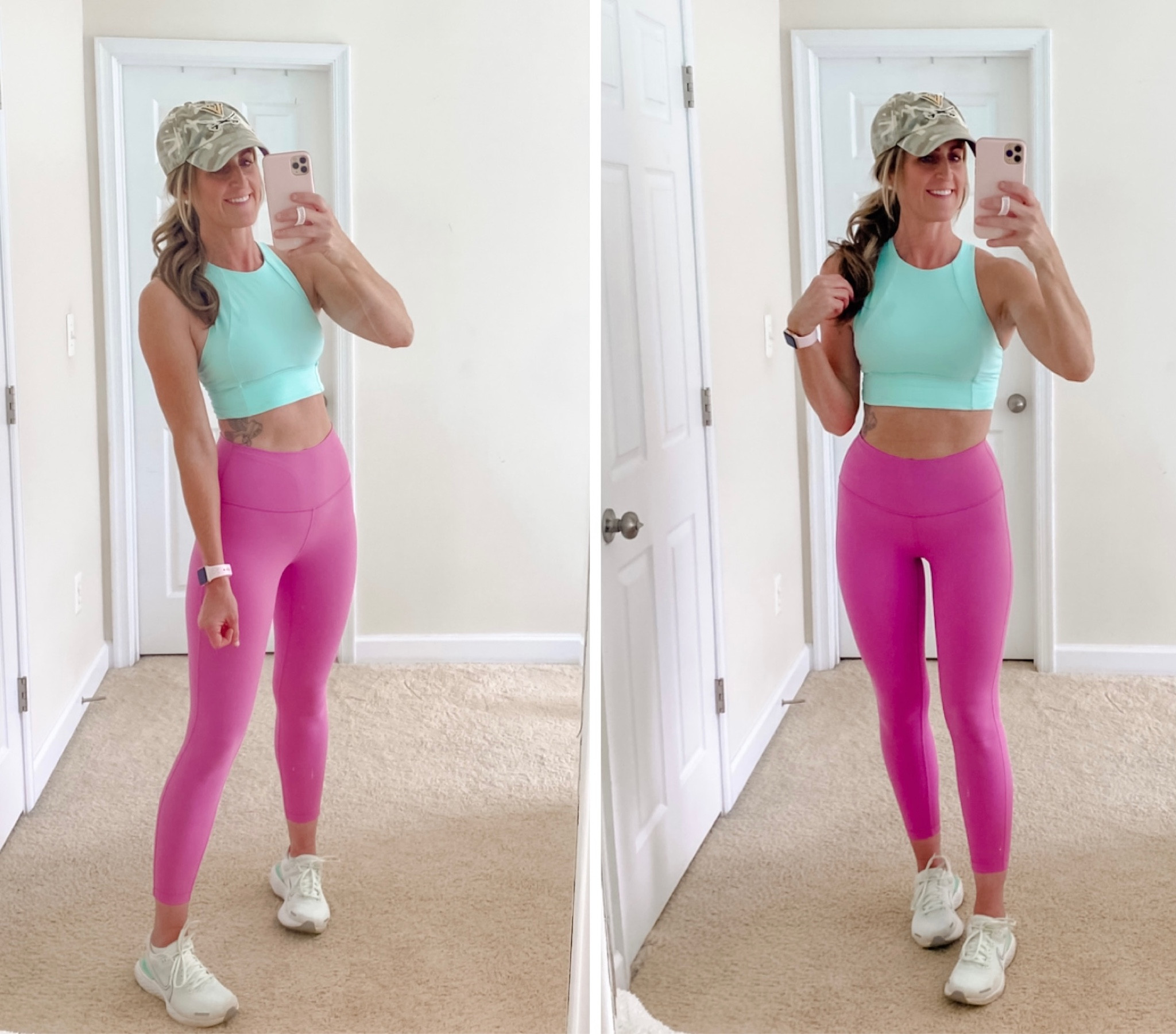 I love this color combination! Lululemon align 25 inch pants and Free to Be high neck! Oh and don’t forget the camo hat. UVA!  #lululemon #workout #gymoutfits #outfits #lulu

#LTKfitness #LTKfindsunder100 #LTKsalealert