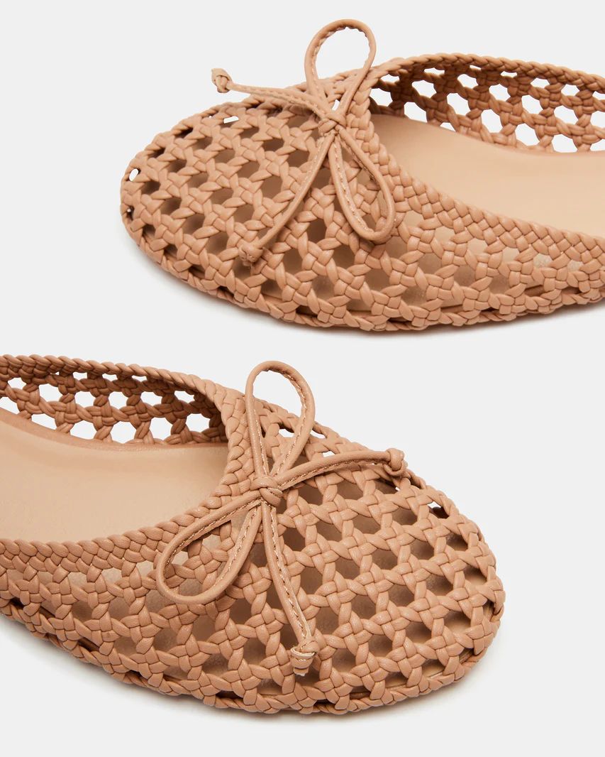 BARTLEY Natural Woven Slip-On Mule | Women's Flats | Steve Madden (US)