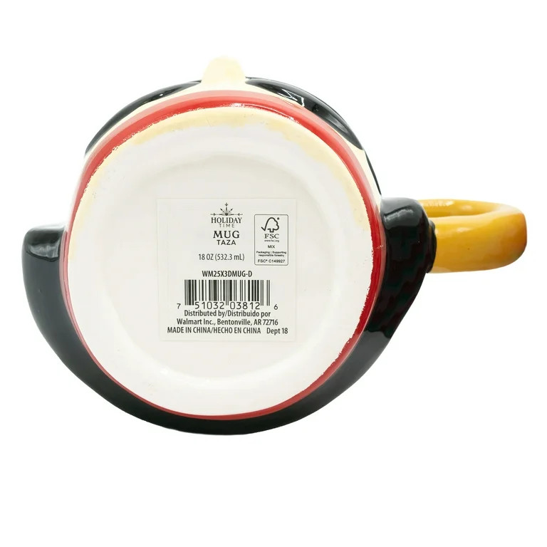 Stoneware Nutcracker Mug, Red and Black, 18 fl oz, by Holiday Time | Walmart (US)