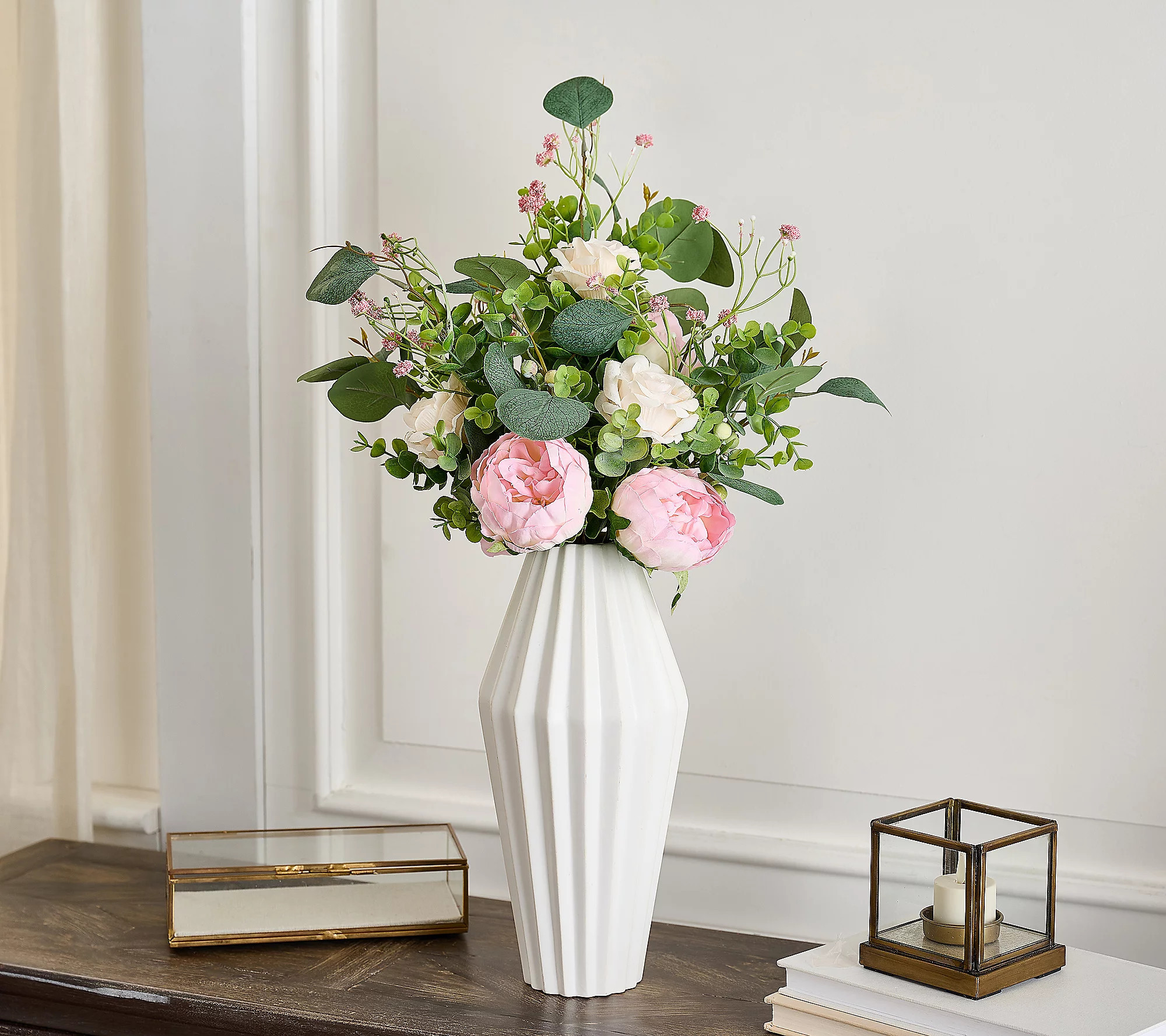 As Is Set of 4 Peony, Rose and Berry Picks by Valerie | QVC