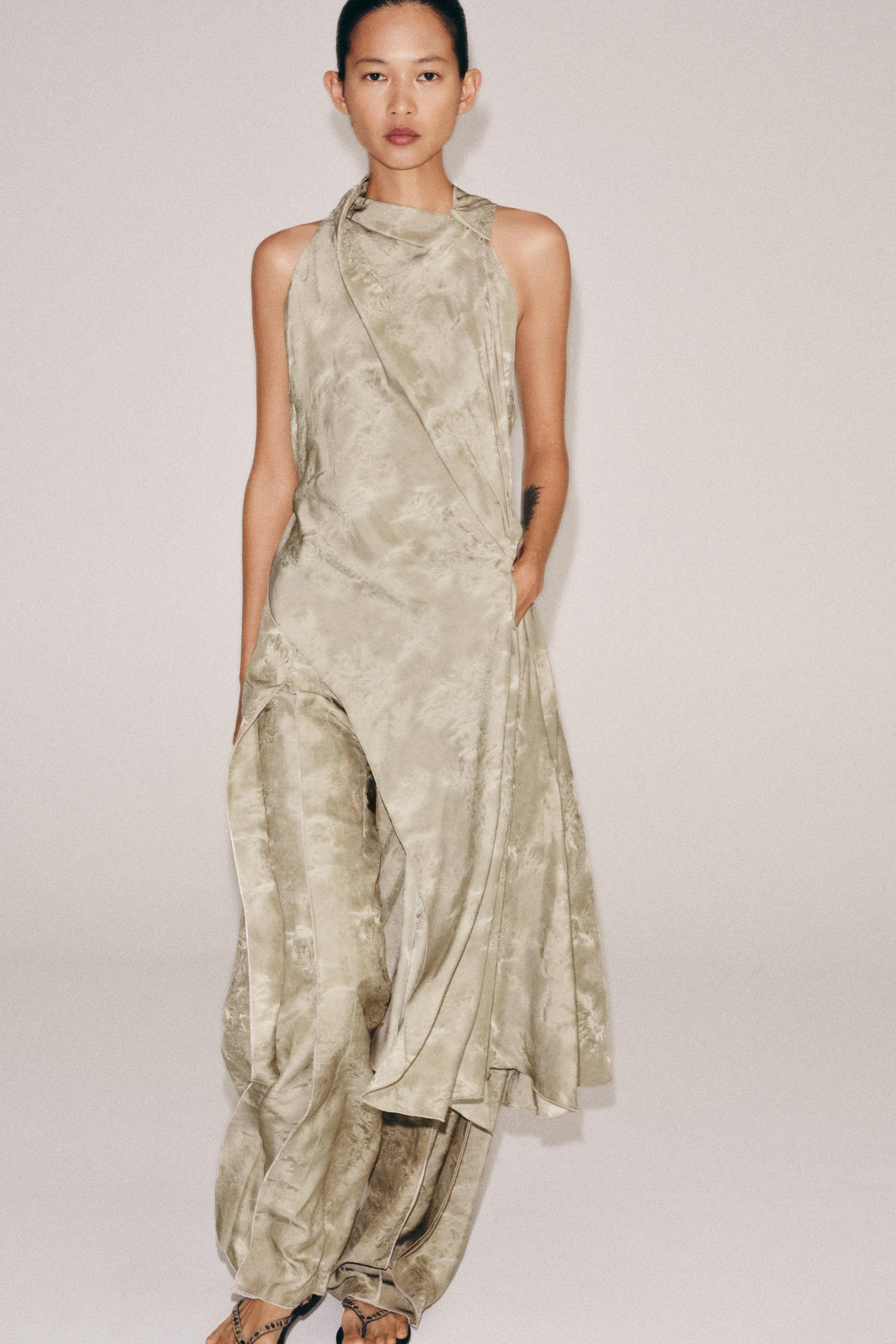 ZW COLLECTION ASYMMETRIC JACQUARD TOP | Zara US