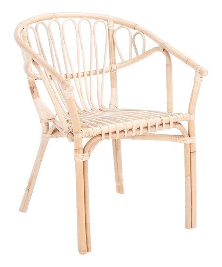 Tan & White Finish Spirea Rattan Dining Chair | Zulily