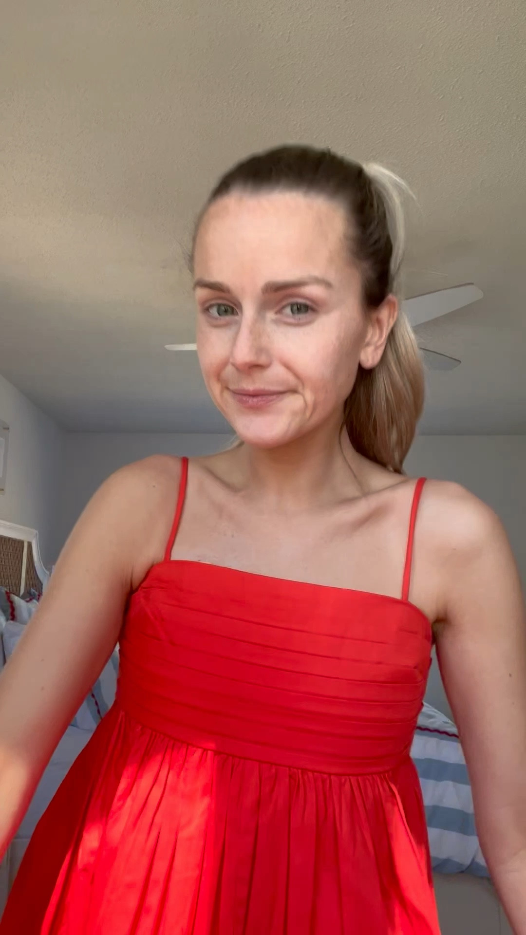 This $40 dress is unbelievable!!! More orange than red in person and would be sooo cute for college football! Also just a perfect cotton dress to throw on for dinner or shopping on vacation. Obsessed!!!

#LTKunder50 #LTKFind #LTKSeasonal