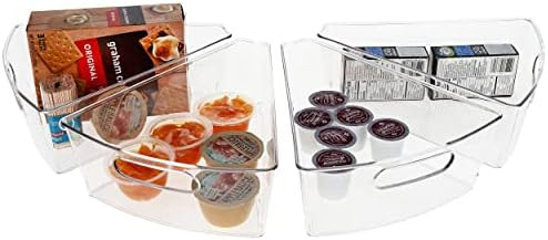 7Penn Lazy Susan Snack Organizer Bins 4pk - 11in Clear Lazy Susan Organizer for 28-29in Diam Rota... | Amazon (US)
