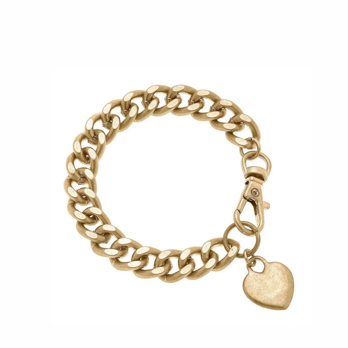 Margot Heart Chunky Curb Chain Bracelet | Sea Marie Designs