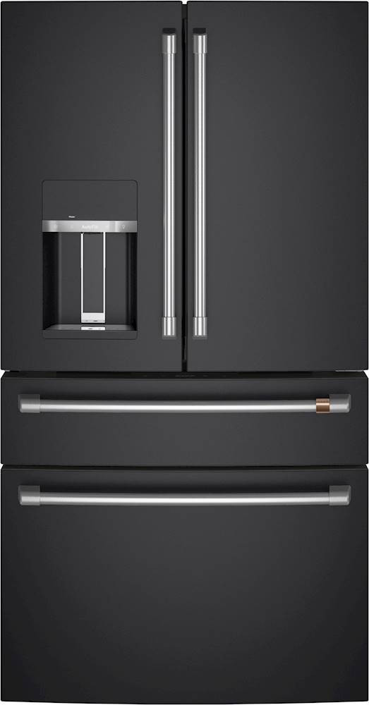 Café - 27.6 Cu. Ft. 4-Door French Door Smart Refrigerator with Convertible Temperature Drawer - Matte Black | Best Buy U.S.