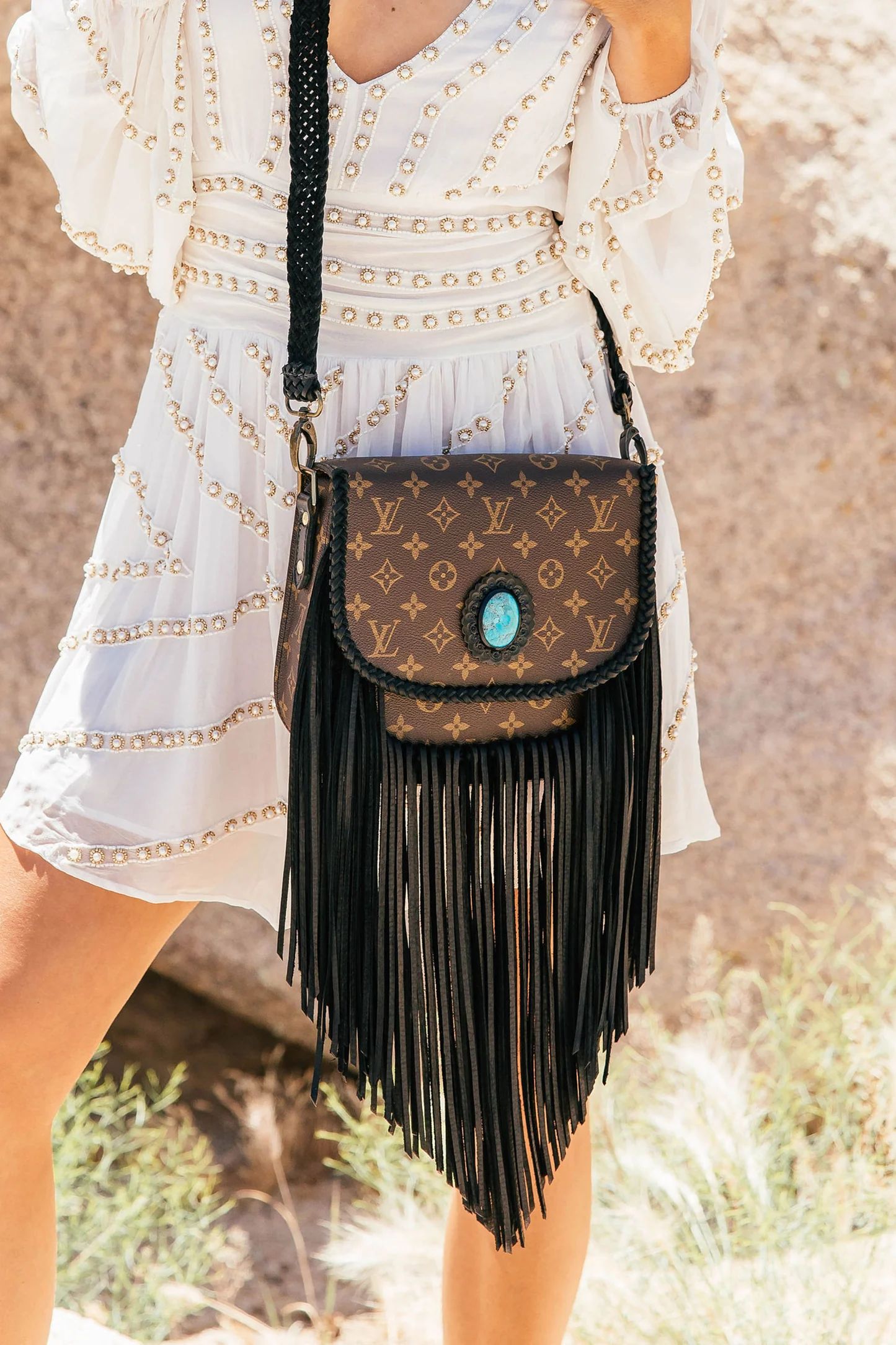 World Traveler with Turquoise Pendant | Vintage Boho