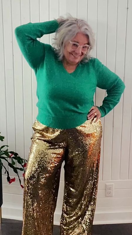 Sequins all day everyday. These pants are a few years old so I have found similar ones for you  

#LTKstyletip #LTKplussize #LTKover40