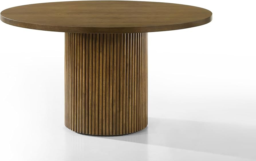 Acme Hezrai 53" Dia Round Dining Table in Walnut | Amazon (US)