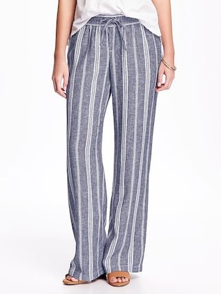 Wide-Leg Linen Pants for Women | Old Navy US