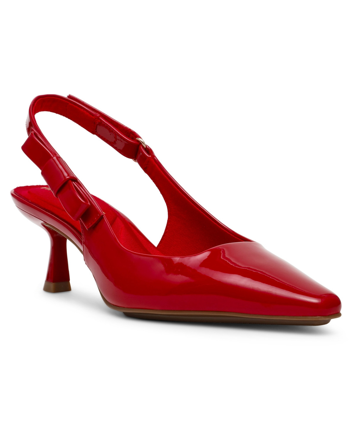 Anne Klein Women's Carmel Slingback Kitten Heel Pumps - Red Patent | Macy's