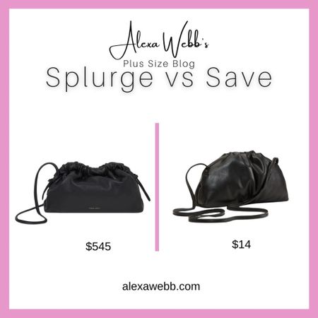 Splurge Vs Save trendy cloud bag that can be carried as a clutch or on the shoulder for less by Alexa Webb 

#LTKStyleTip #LTKOver40 #LTKItBag