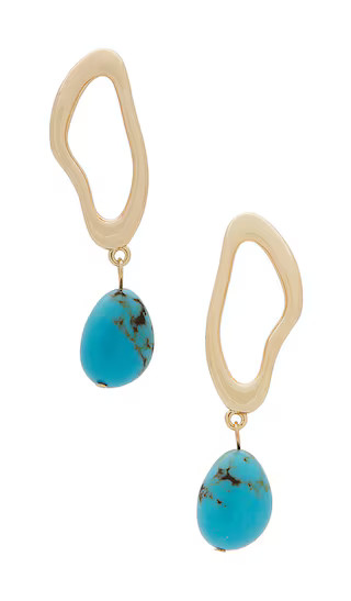 Open Circle Dangle Earrings in Turquoise | Revolve Clothing (Global)
