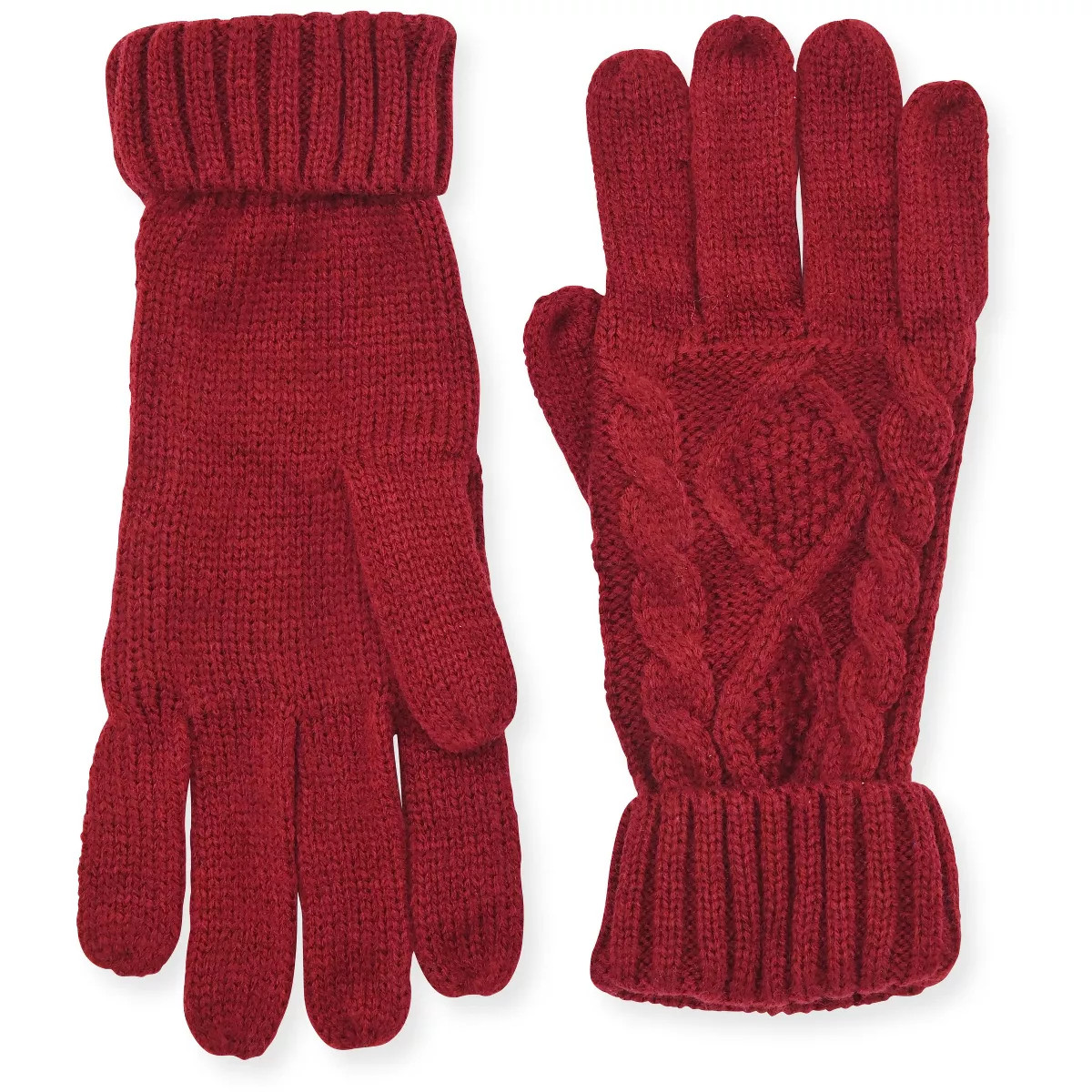 French Connection Women's Cable Knit Winter Gloves – Warm, Stylish, and Comfortable – Multipl... | Target