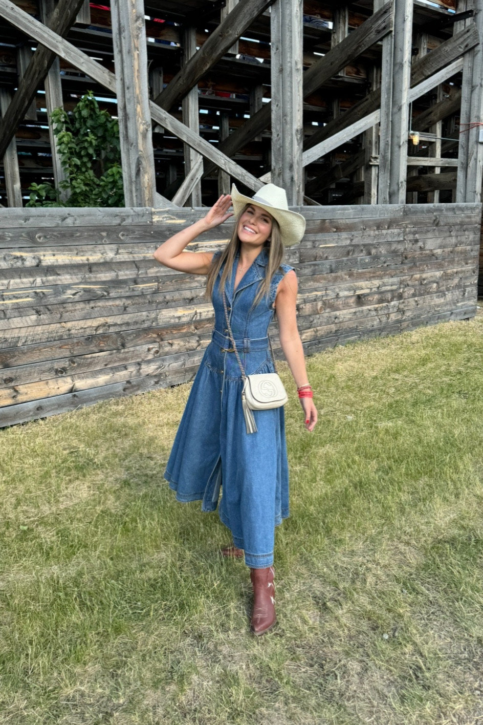 ellison denim midi dress ericaaulds on LTK