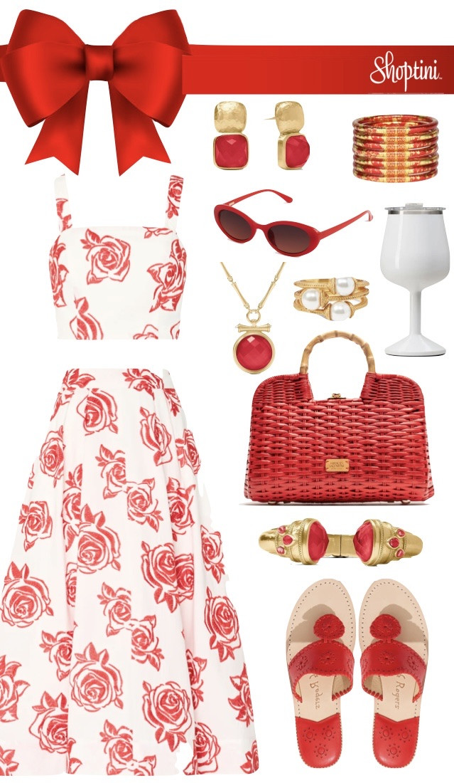 Feminine floral summer sets / red and white / red rose / luxury style / summer sandals / Jack rogers / iconic southern style  / summer wedding style / bridal shower 

#LTKParties #LTKStyleTip #LTKWedding