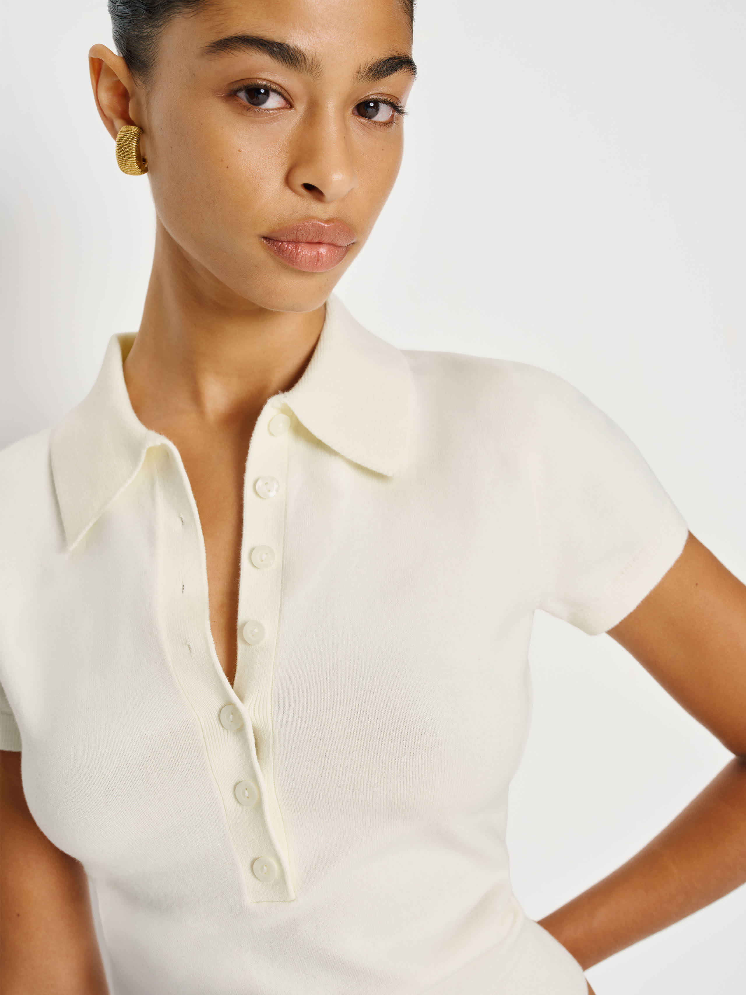 Bentley Cotton Polo Sweater | Reformation (Global)