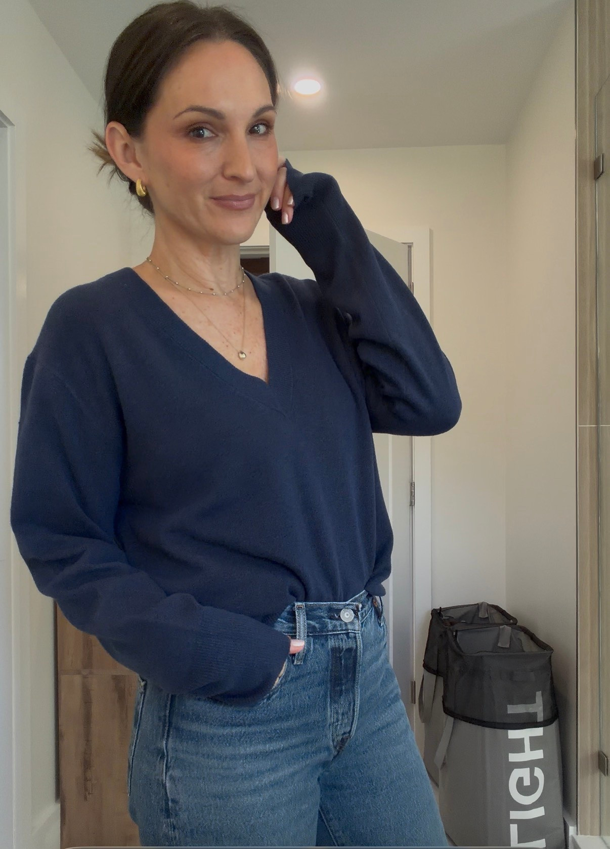 Effortless outfit. Love easy and comfy! Top is on sale! Jeans are a closet staple! 

#LTKFindsUnder100 #LTKOver40 #LTKSaleAlert