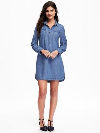 Chambray Shirt Dress for Women | Old Navy US