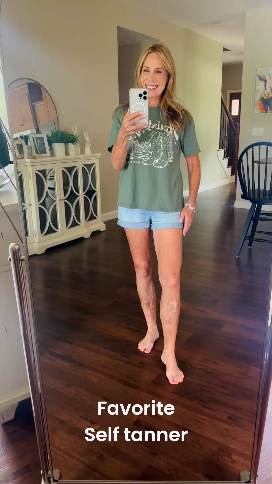 I’m always impressed with the color of this self tanner! This is even after I showered. It’s a pretty, natural color! 



#LTKselfcare