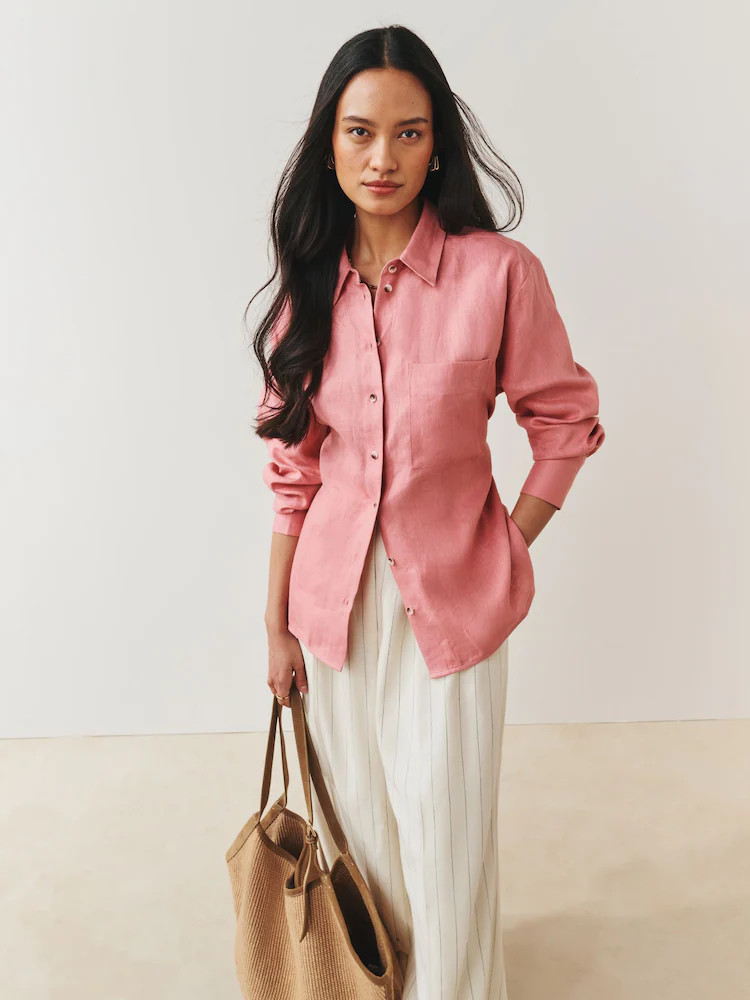 Nothing Ordinary Pink Premium Tie Waist Shirt | Next EU