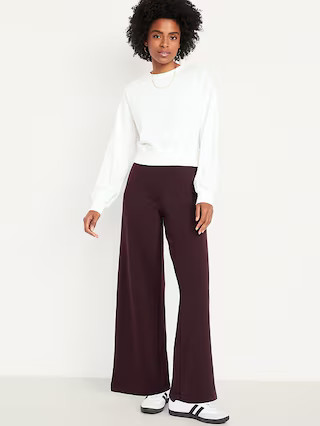 High-Waisted Fleece-Lined Super Wide-Leg Pants | Old Navy (US)