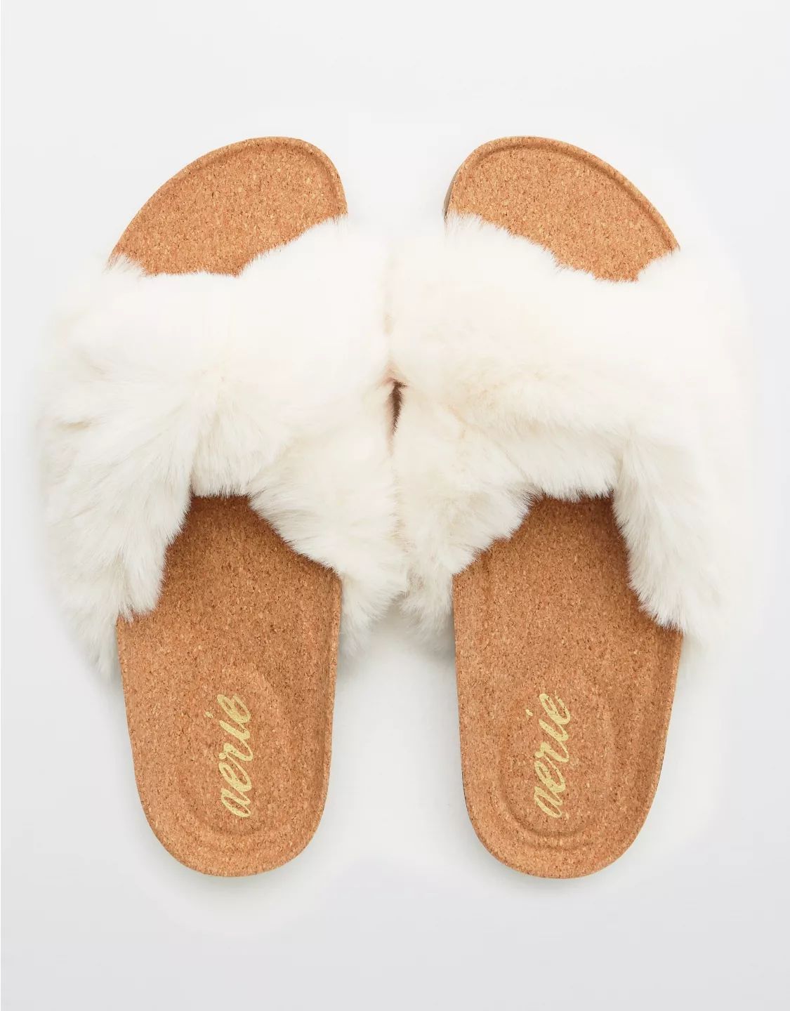 Aerie Fur Cork Slides | American Eagle Outfitters (US & CA)