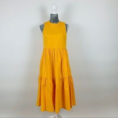 J.Crew Saffron Tiered Sleeveless Midi Dress | eBay US