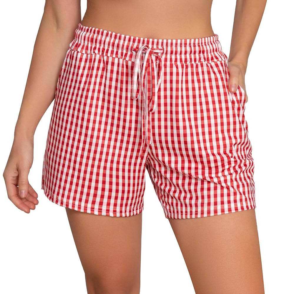 X-Image Women's Comfy Stretch Summer Beach Shorts Casual Pajama Shorts Yoga Short Pants with Elas... | Amazon (US)