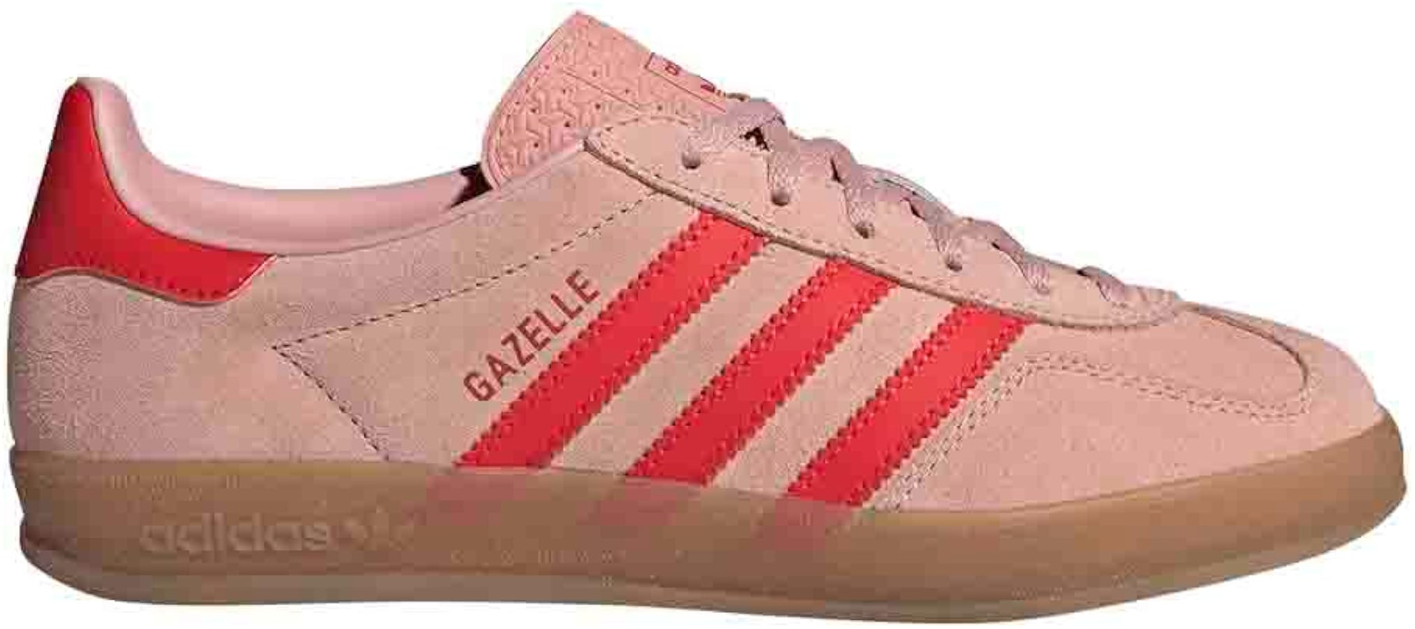 adidas Womens Gazelle Indoor Lace Up Sneakers Shoes Casual - Pink | Amazon (US)