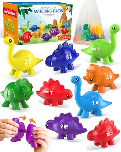 Amazon.com: Number Dinosaur Toys for Kids 3-5, Montessori Educational Toys for 3 4 5 Year Old Boy... | Amazon (US)