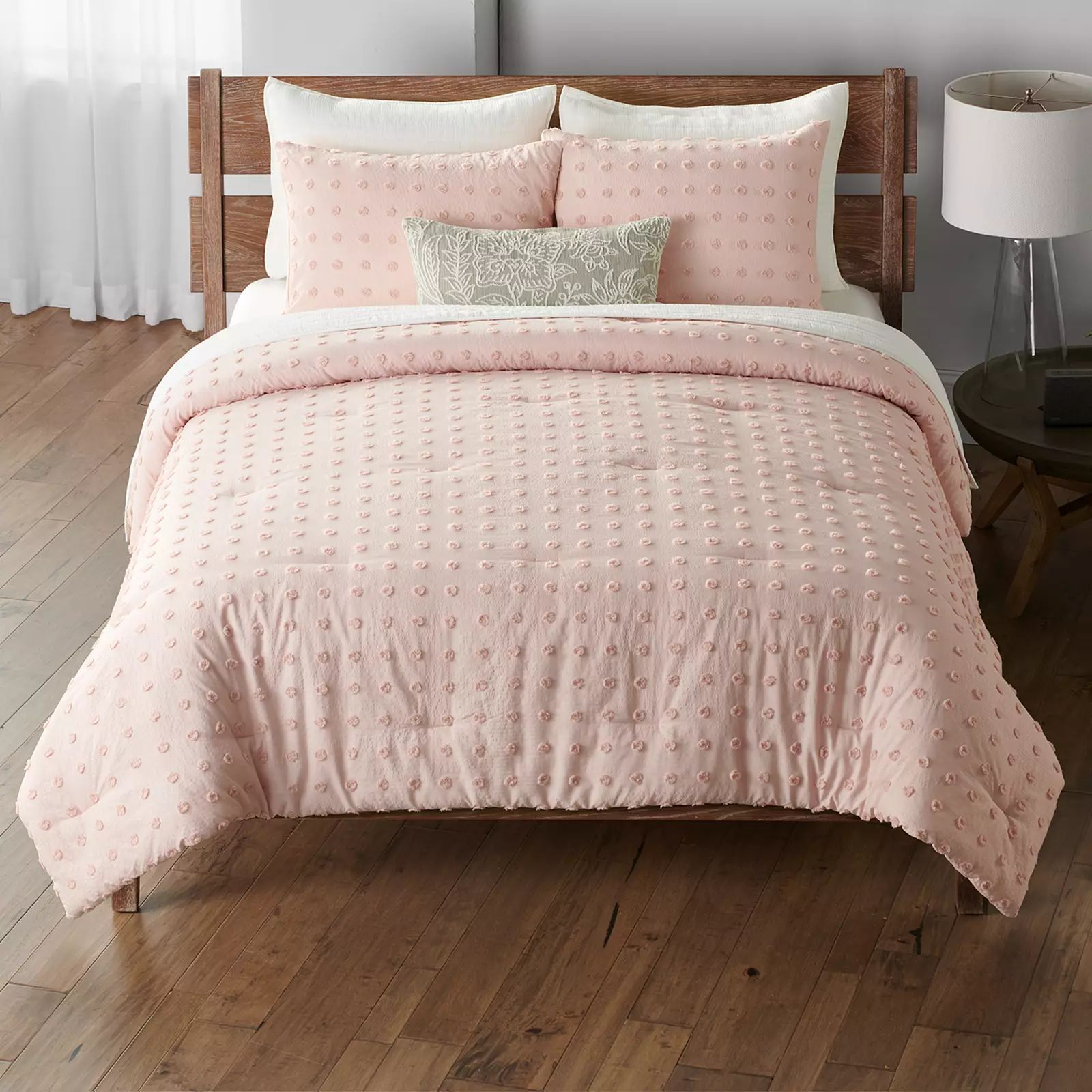 Sonoma Goods For Life Lagos Tufted Comforter Set with Shams, Pink, King | Kohl's