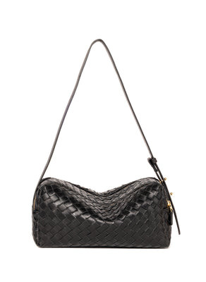 Trousse Woven Leather Black | Elleme