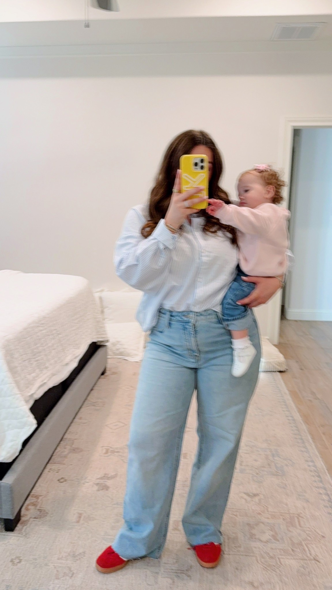 top- large
jeans - 14 

#LTKBaby #LTKMidsize